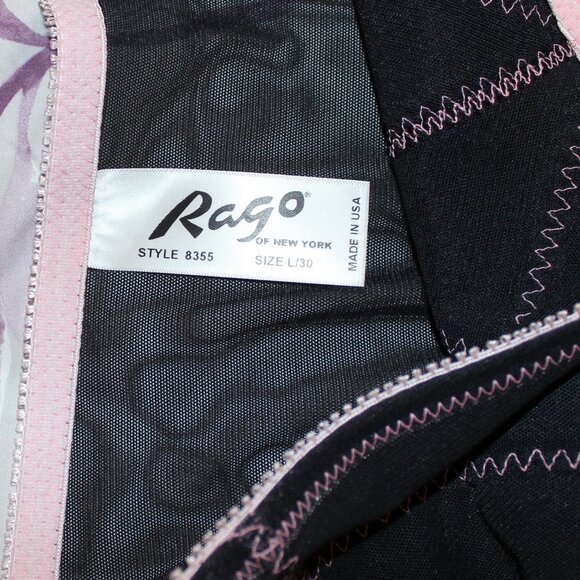Rago 8355 Black & Pink Open Bottom Girdle Size 30/L - Picture 9 of 9